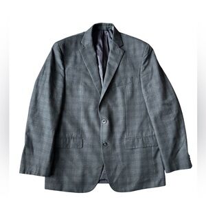 Michael Kors Mens Blazer 42R Gray Check Sport Coat 2 Button Suit Jacket